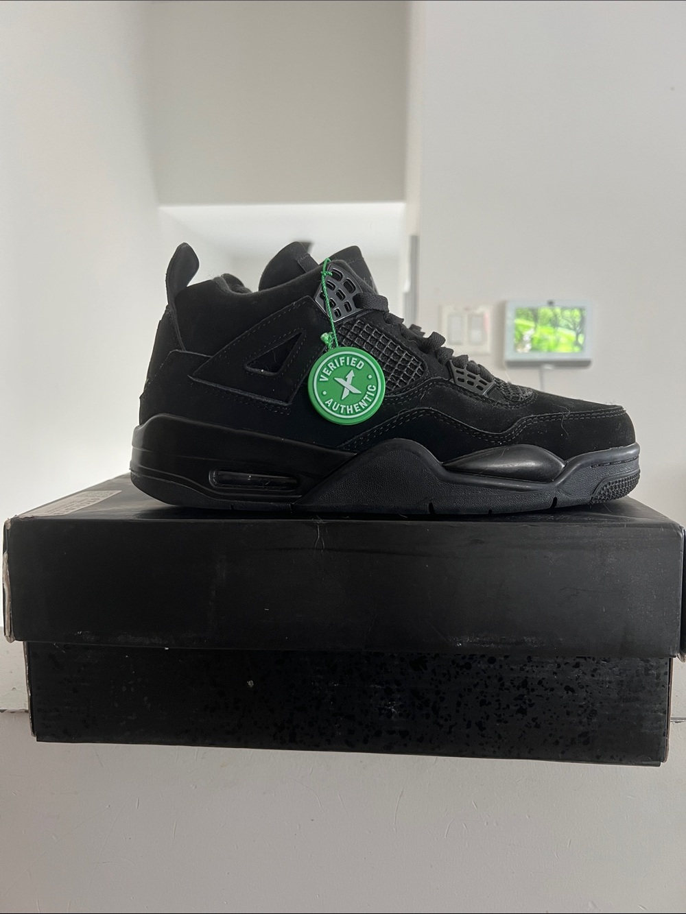 Jordan 4s Retro Black Cat mint condition